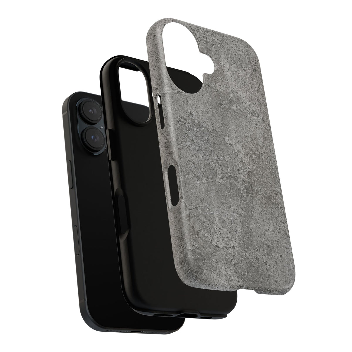 Concrete Texture Phone Case — Rugged Grey Protective iPhone Cover