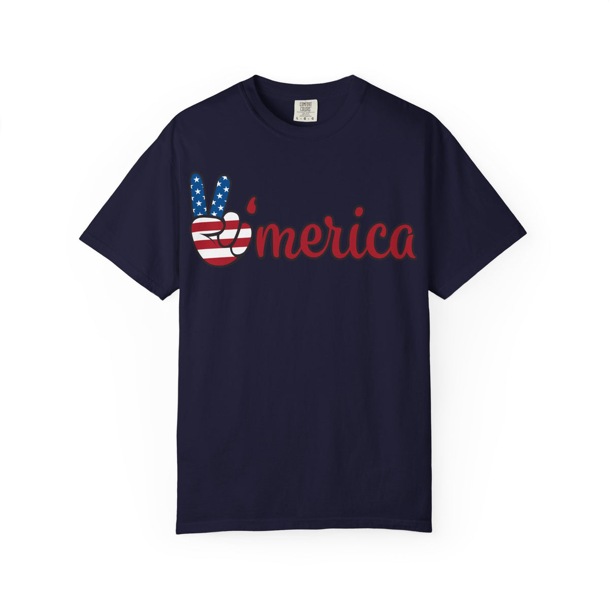 'Merica Patriotic Peace Sign T-Shirt – American Flag Fourth of July Tee