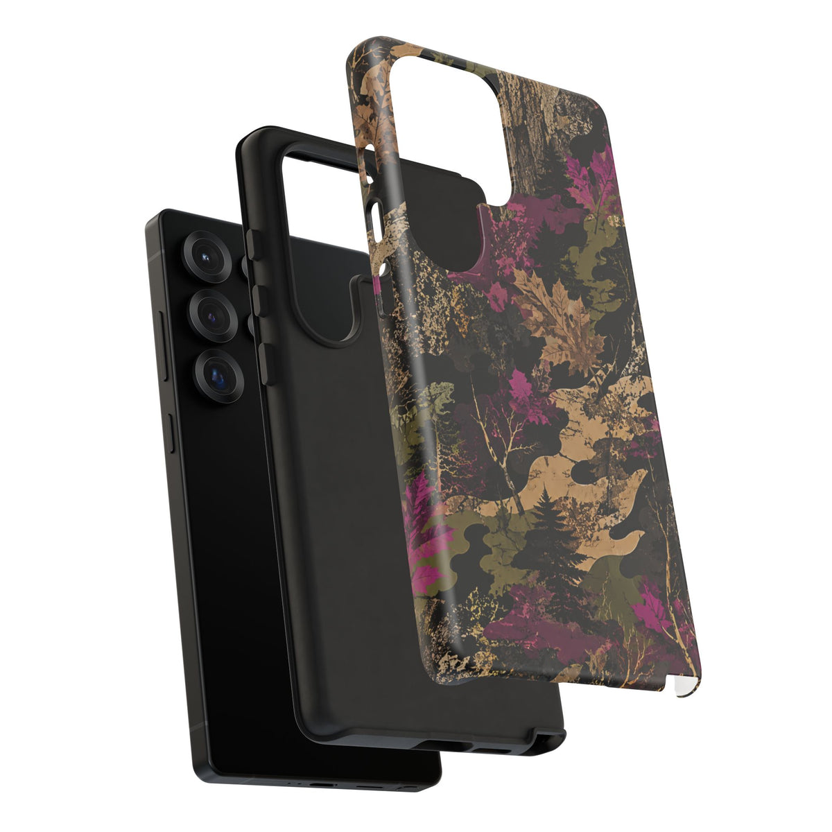 Camo Floral Tough Phone Case — Rugged Nature-Inspired Protection