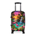 Tropical Flamingo Suitcase – Colorful Sunset Beach Luggage