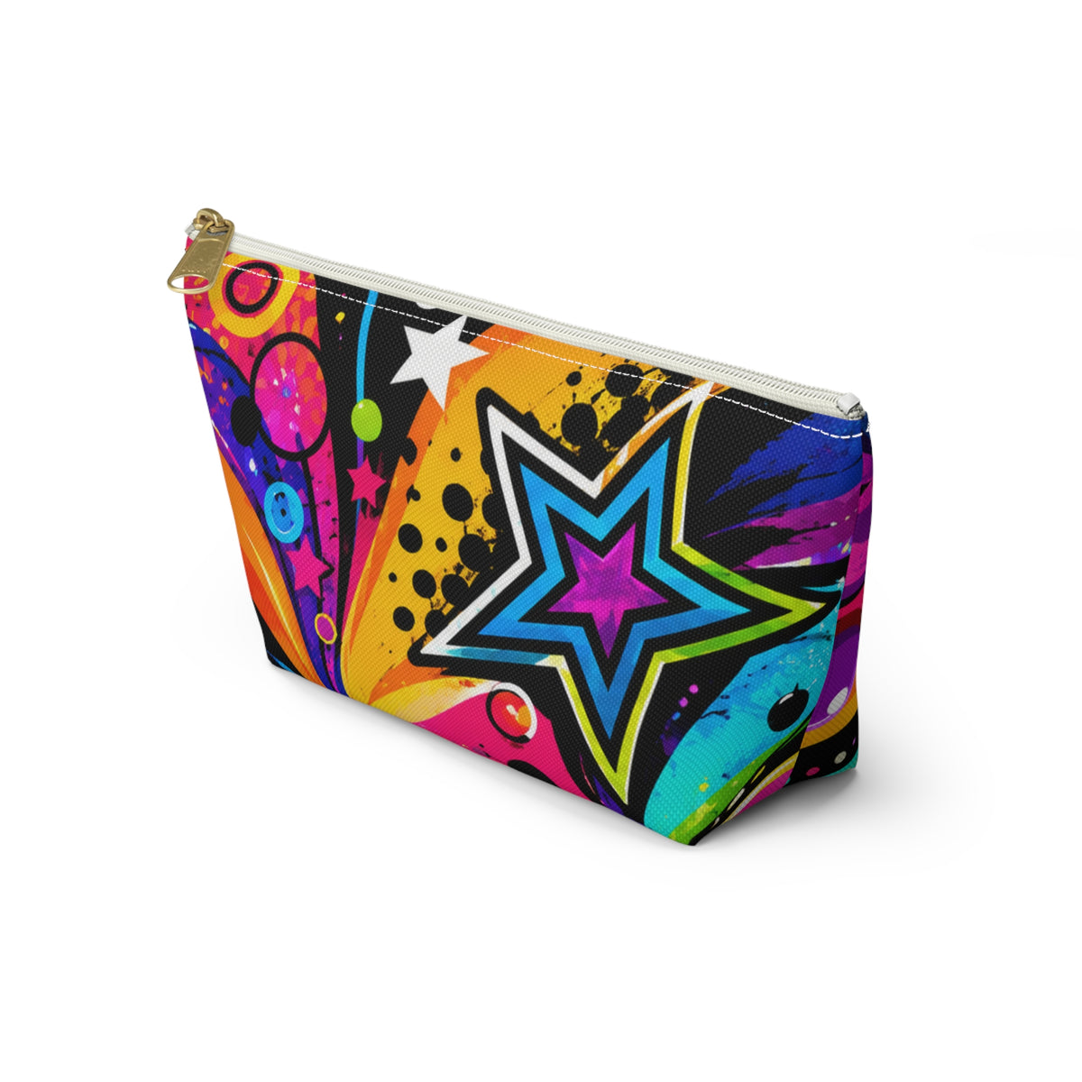 Colorful Pop Art Accessory Pouch — Starburst Cosmetic Bag