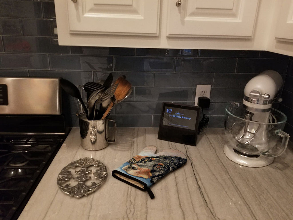 Gordon Setter Waiting on Mom Oven Mitt Heat Resistant Thick Oven Mitt for Hot Pans and Oven, Kitchen Mitt Protect Hands, Cooking Baking Glove