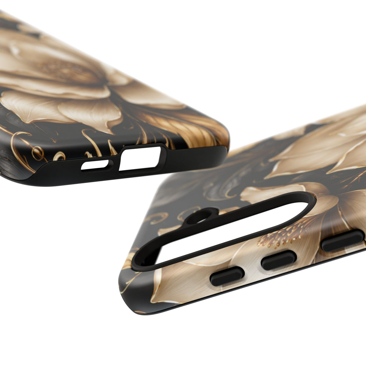 Floral Tough Case — Elegant Gold Magnolia Phone Case
