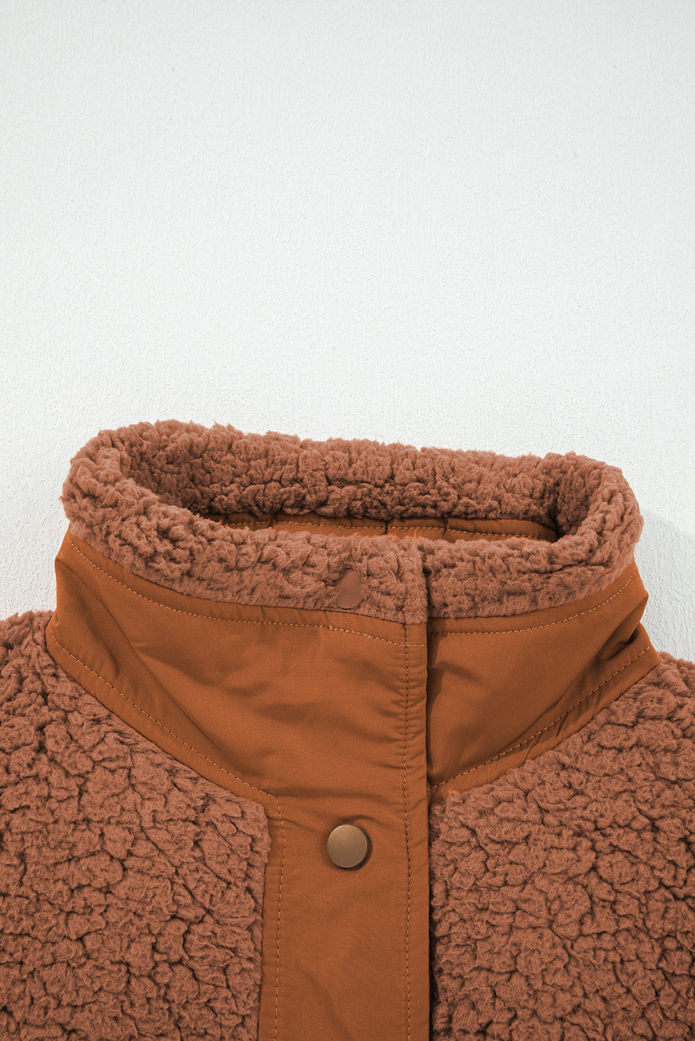 Solid Fleece Snap Button Side Tie Vest
