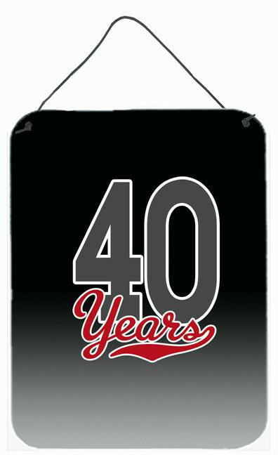 40 Years Wall or Door Hanging Prints Aluminum Metal Sign Kitchen Wall Bar Bathroom Plaque Home Decor Front Door Plaque, 12x16, Multicolor