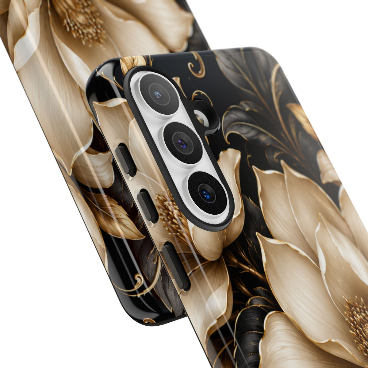 Floral Tough Case — Elegant Gold Magnolia Phone Case