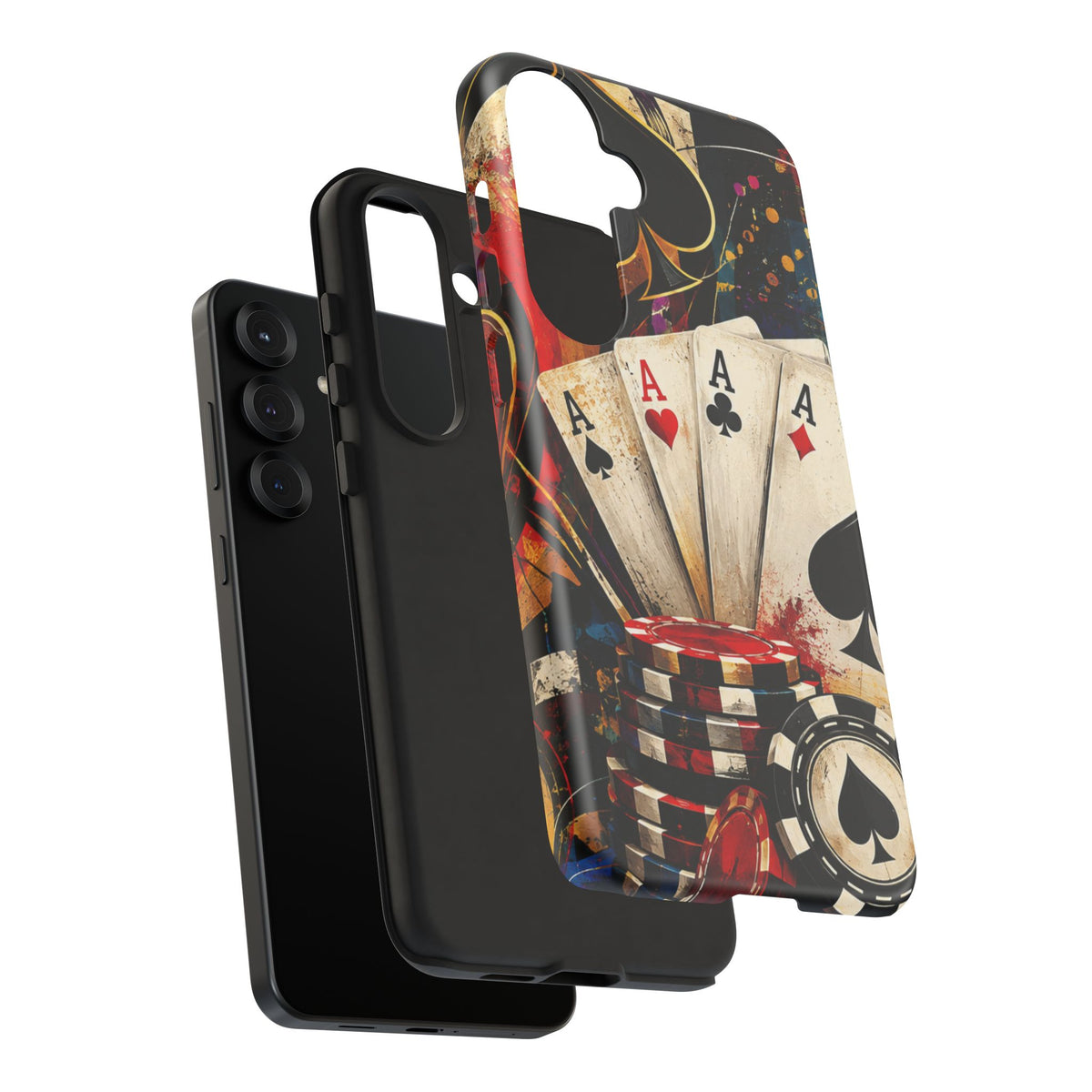 Casino Poker Ace Phone Case — Vintage Playing Cards & Chips Protective Cover