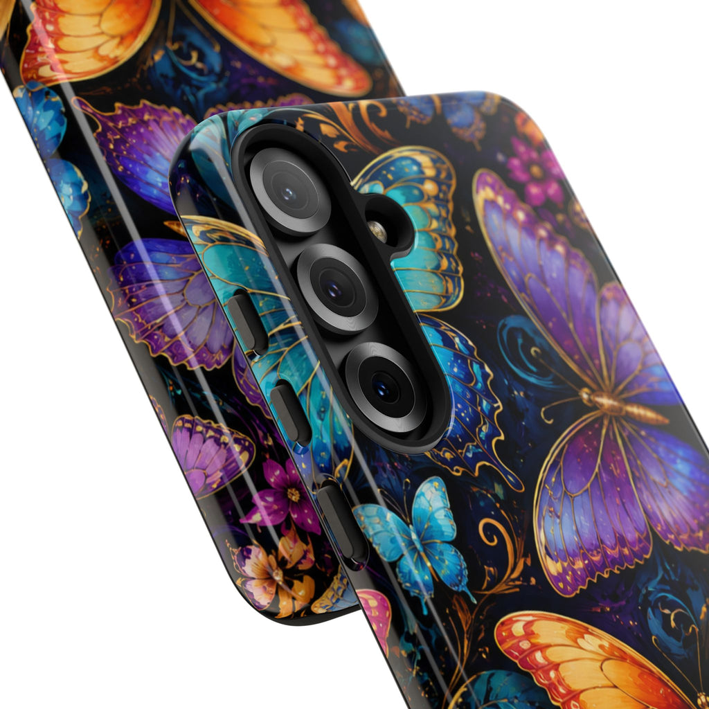 Butterfly Tough Phone Case — Colorful Floral Butterflies Protective Cover