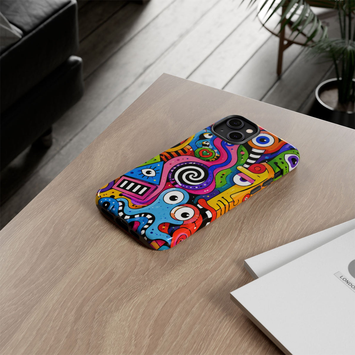 Colorful Abstract Doodle Tough Phone Case