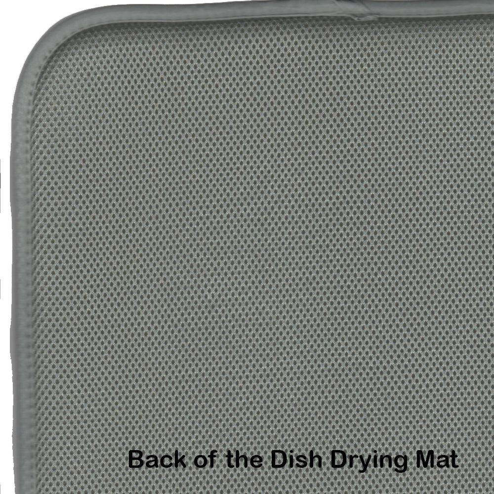 Westie with Mom and a view Dish Drying Mat Absorbent Dish Drying Mat Pad for Kitchen Counter Dish Drainer Mat for Countertop, 14 x 21", Multicolor