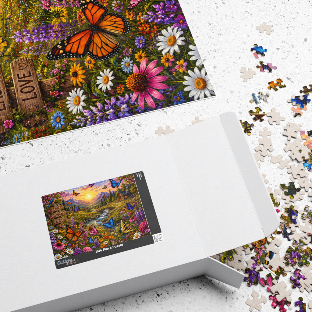 Sunset Butterfly Meadow Puzzle | 520-1014 Piece Jigsaw