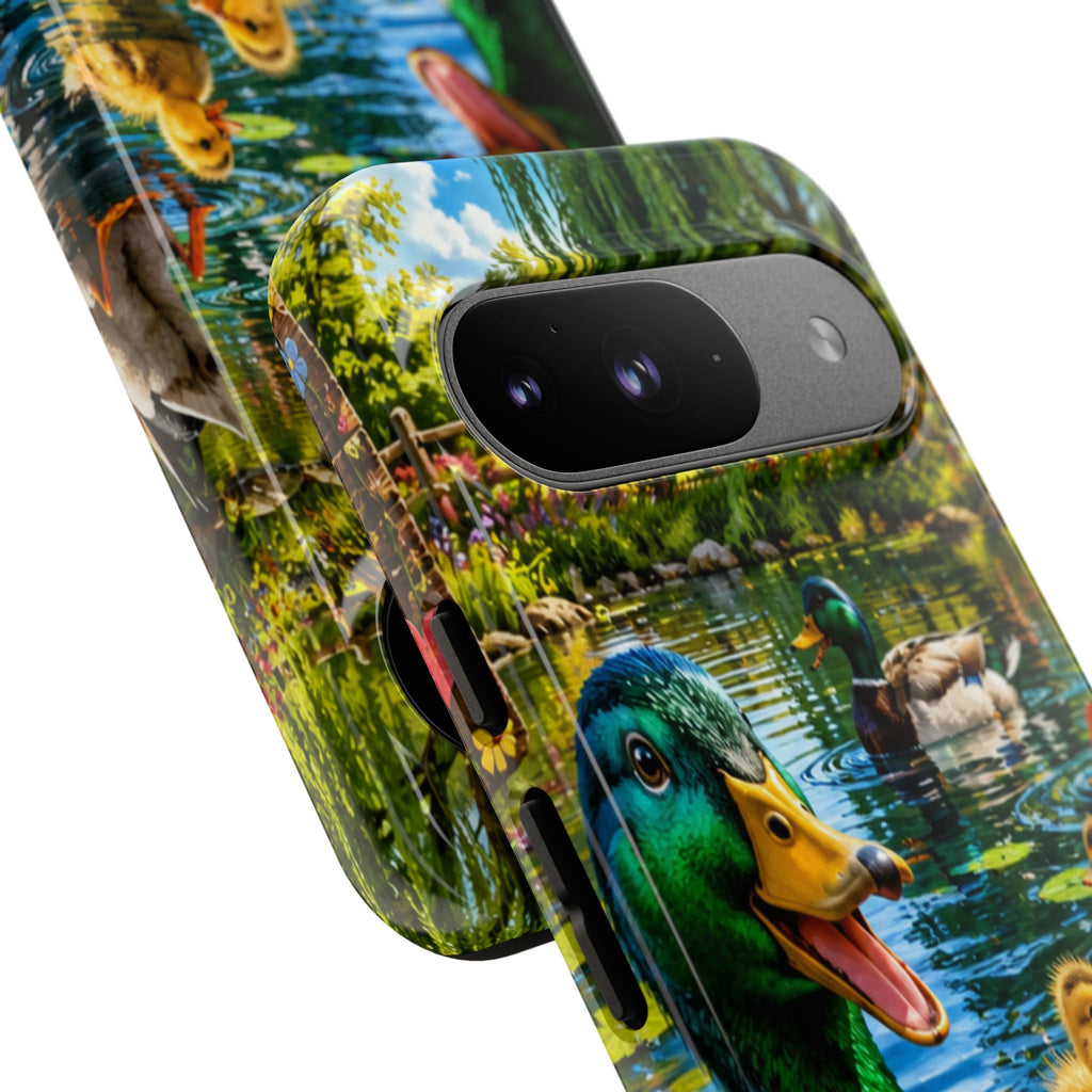 Duck Family Phone Case — Cute Mallard & Ducklings Protective Tough Case