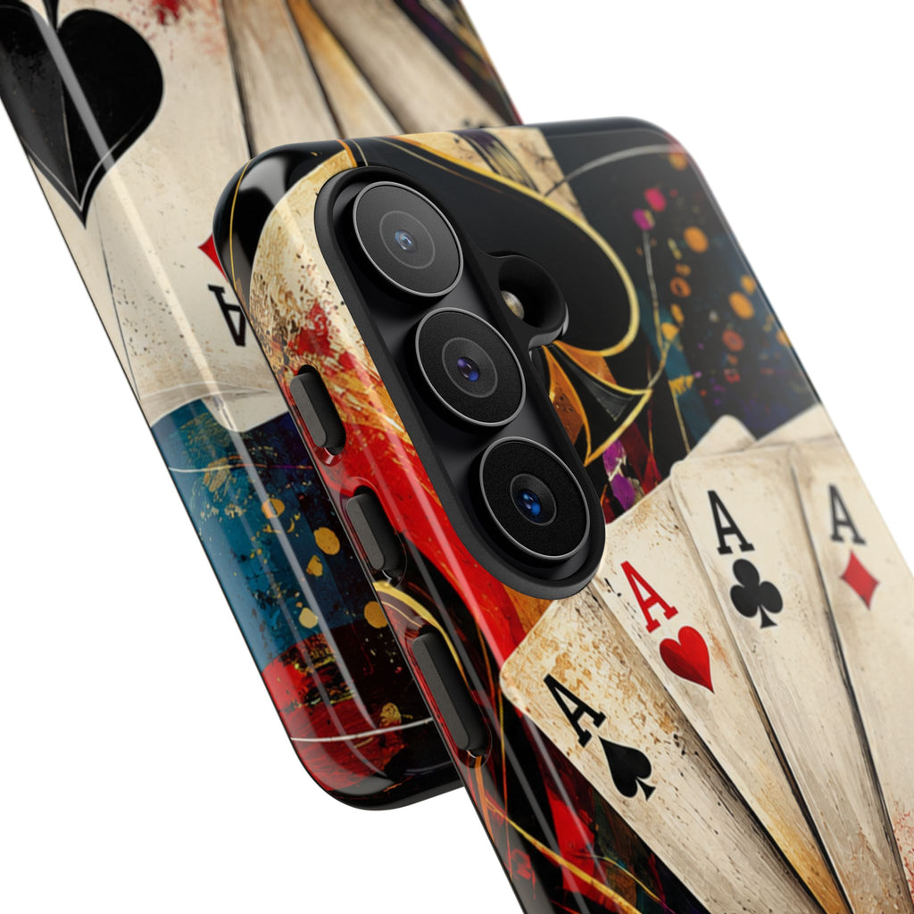 Casino Poker Ace Phone Case — Vintage Playing Cards & Chips Protective Cover