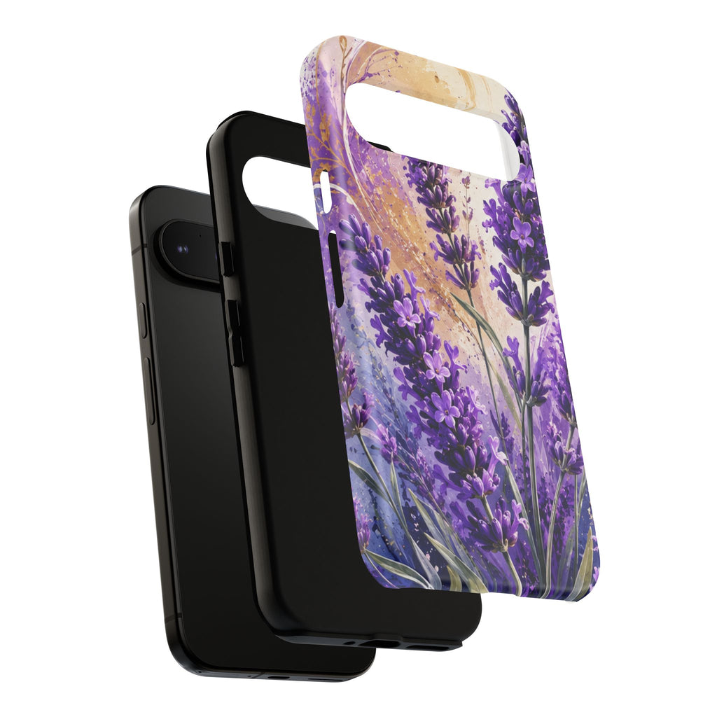 Lavender Bouquet Tough Phone Case — Protective Floral iPhone Case