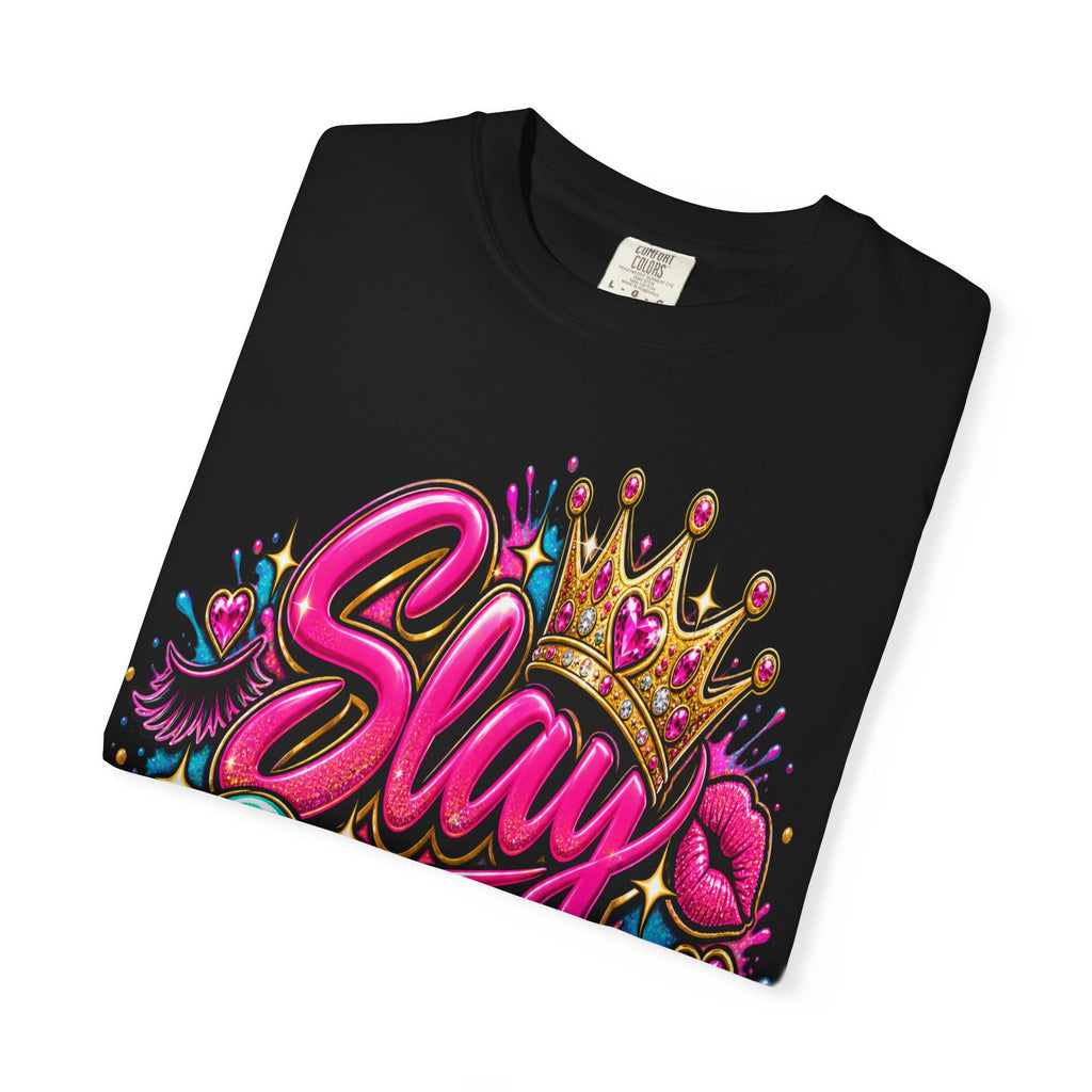 Slay Queen graphic T-Shirt | Crown graffiti style