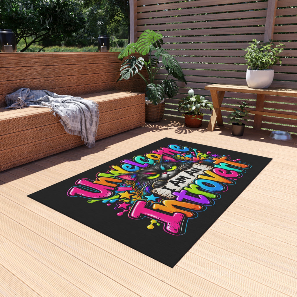 Unwelcome — I Am An Introvert Outdoor Rug