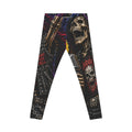 Skull & Chains Gothic Leggings – Heavy Metal All-Over Print