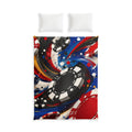Poker Chips Cotton Bed Set - Casino-Themed Duvet Cover for Gamers & Game Rooms