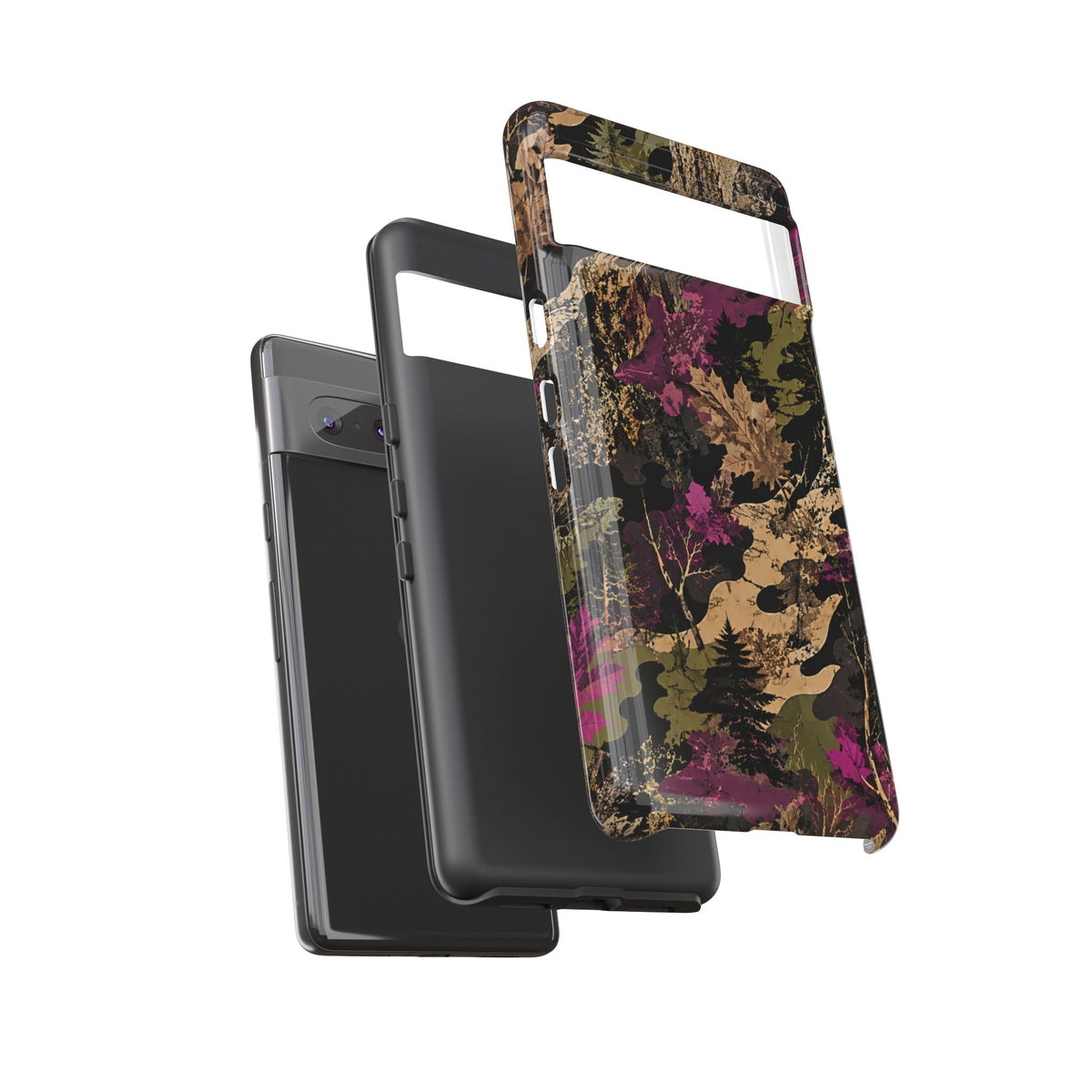 Camo Floral Tough Phone Case — Rugged Nature-Inspired Protection