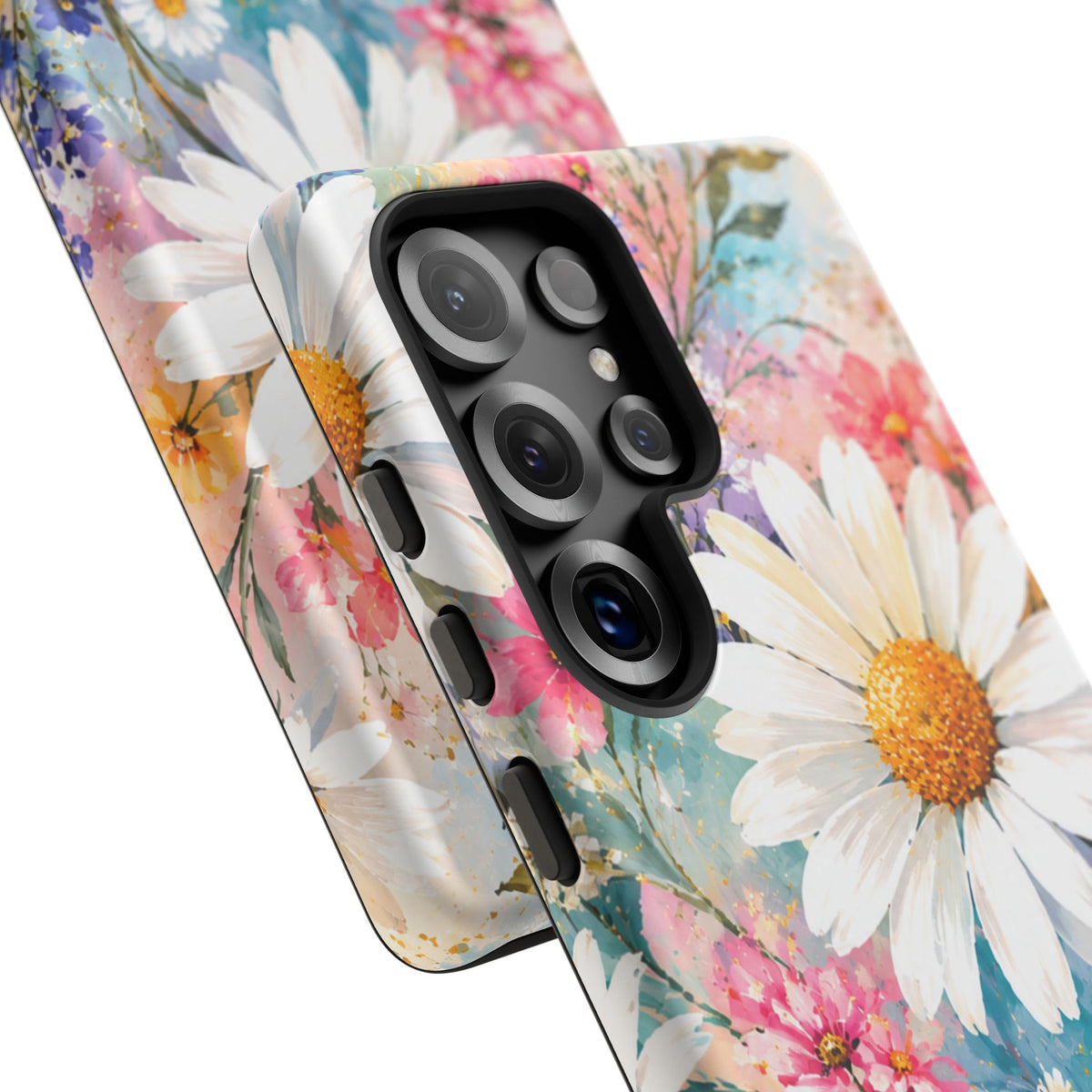 Floral Daisy Phone Case — Watercolor Daisies Protective Tough Case
