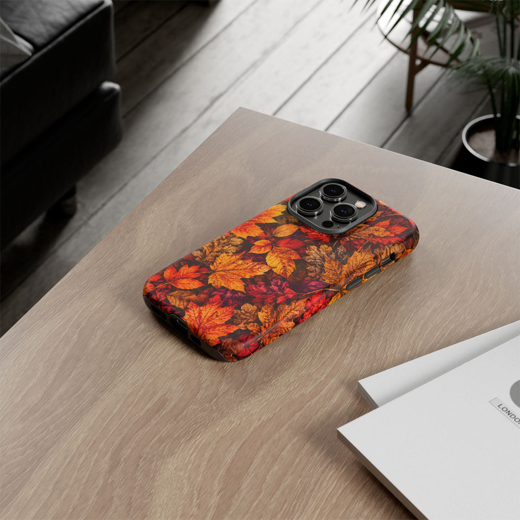 Autumn Leaves Tough Phone Case — Fall Foliage Protective Cover