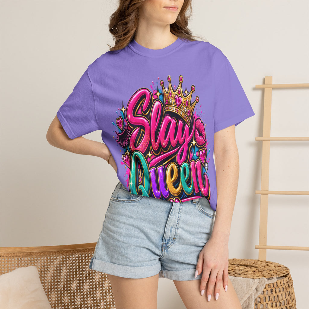 Slay Queen graphic T-Shirt | Crown graffiti style