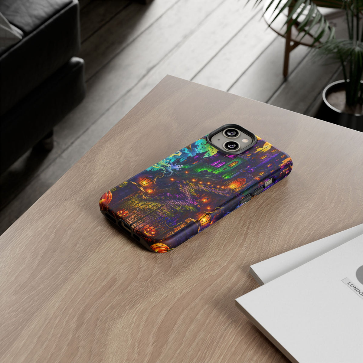 Halloween Haunted Castle Phone Case — Spooky Pumpkin & Ghost Tough Case