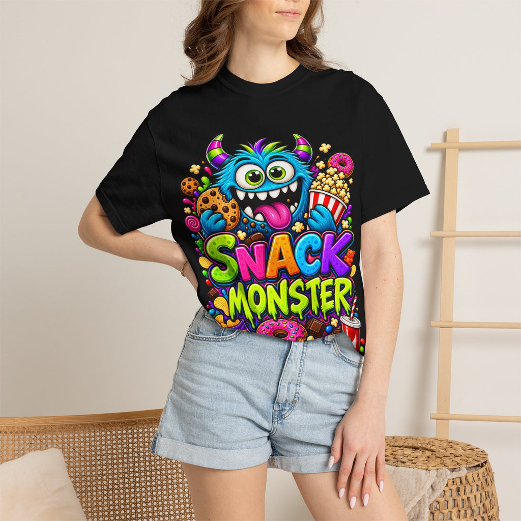 Snack Monster T-shirt | Colorful Cartoon Monster Snacks
