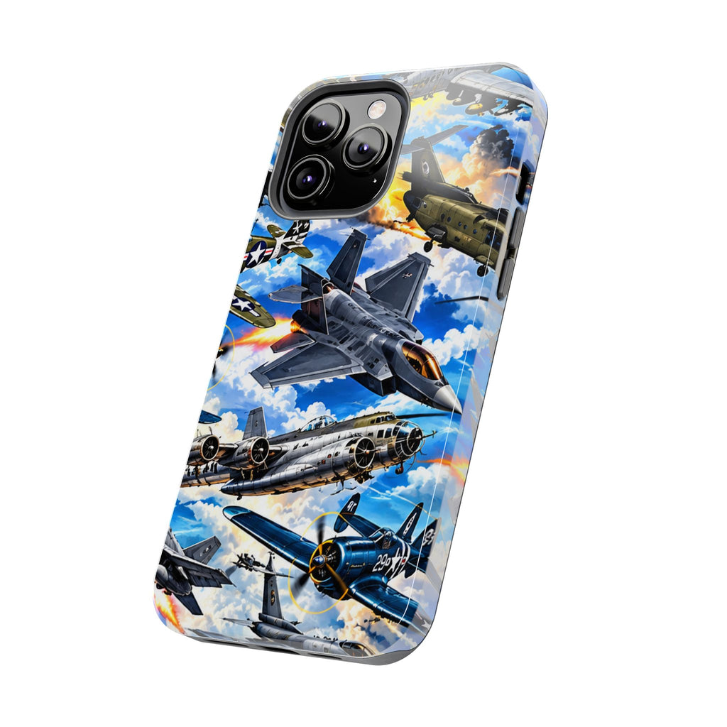 Military Aircraft Tough Phone Case – Vintage & Modern Jet Fighter Print