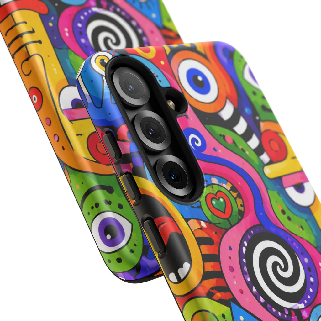 Colorful Abstract Doodle Tough Phone Case
