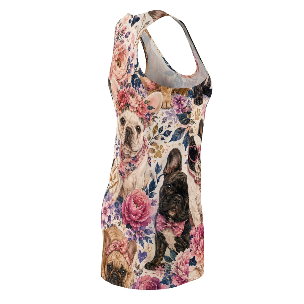 Floral French Bulldog Dress | Racerback