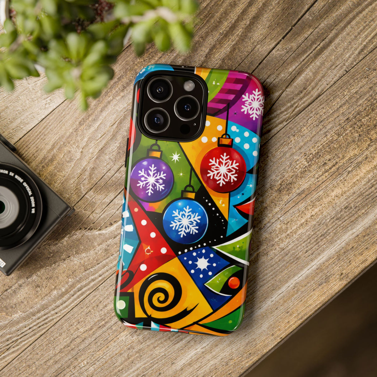 Holiday Ornament Phone Case — Colorful Festive Christmas Design