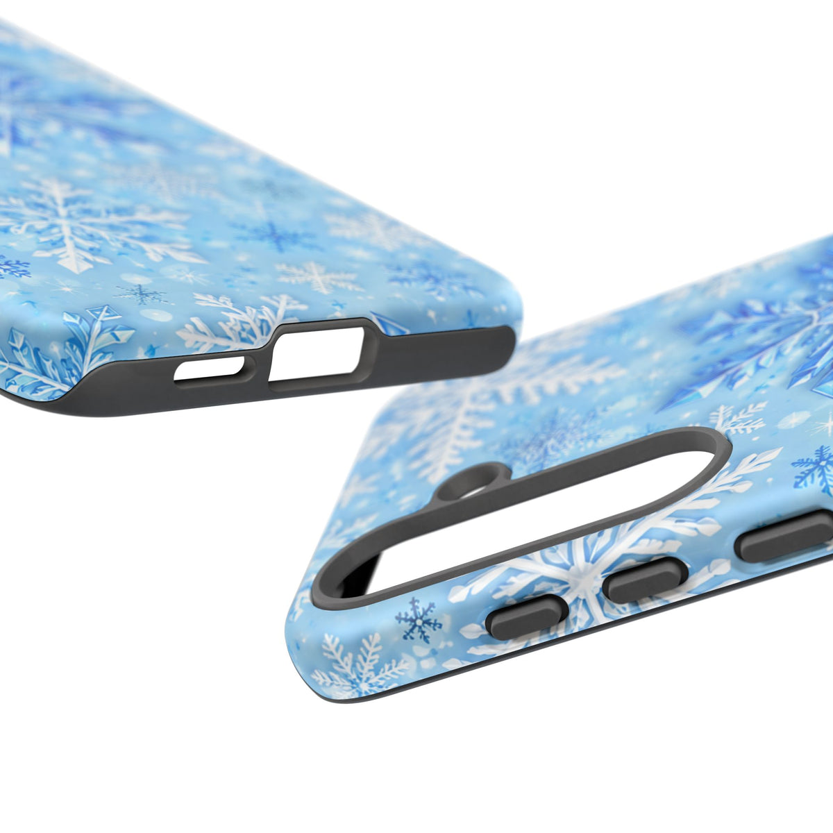 Winter Snowflake Tough Phone Case — Blue Holiday Protective Cover