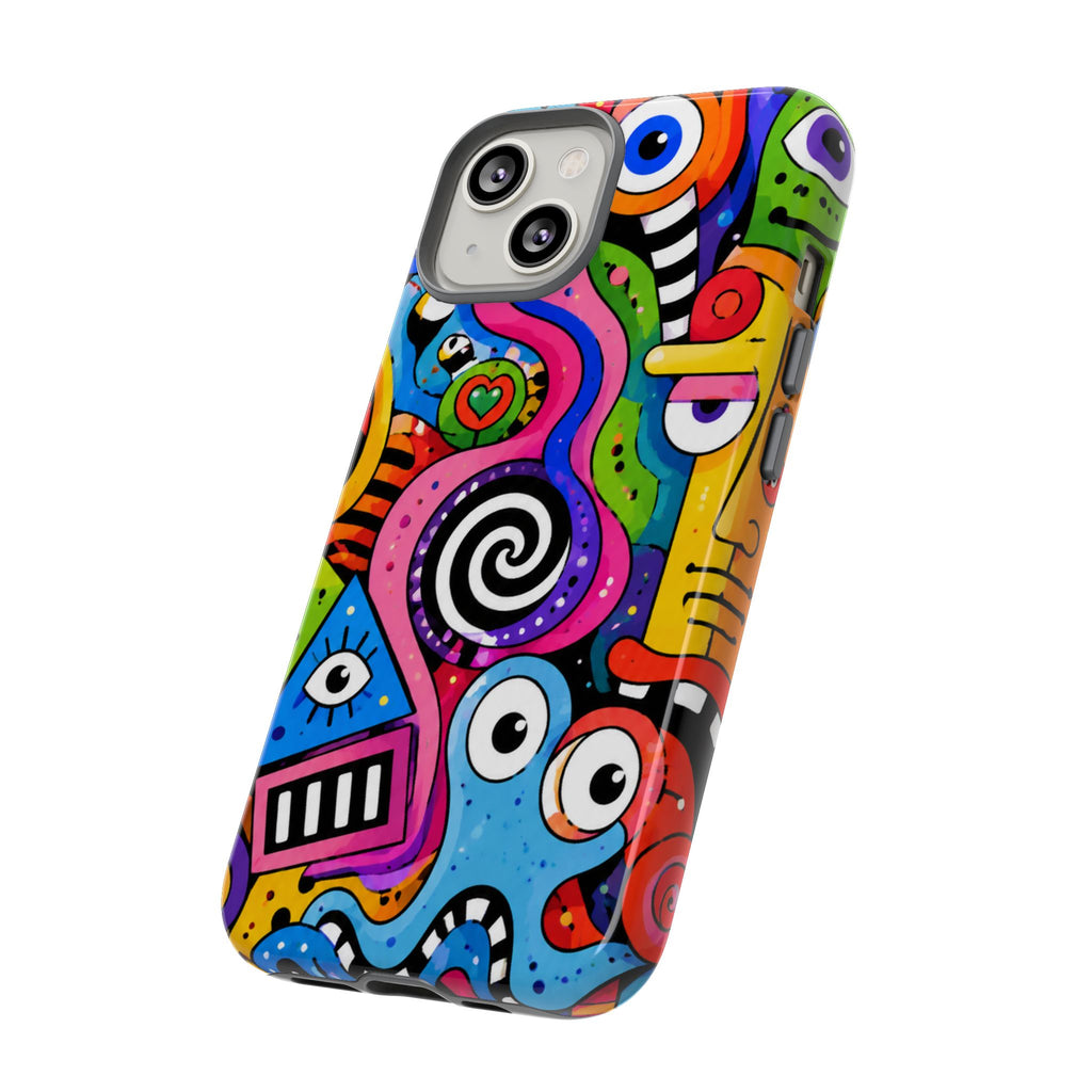 Colorful Abstract Doodle Tough Phone Case