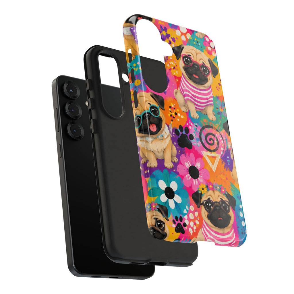 Pug Pop Art Phone Case — Colorful Pug Pattern Tough Case