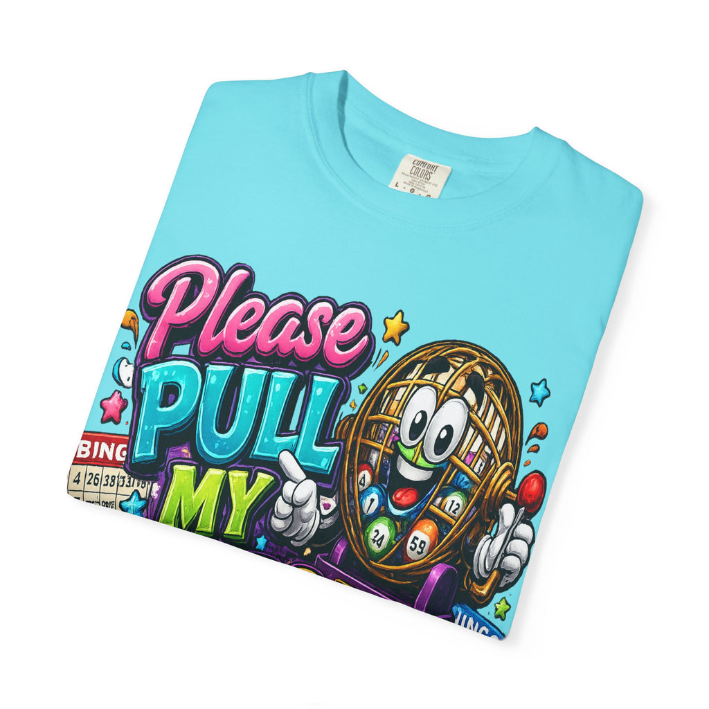 Please Pull My Balls bingo T-Shirt | Funny Lottery Ball Cartoon