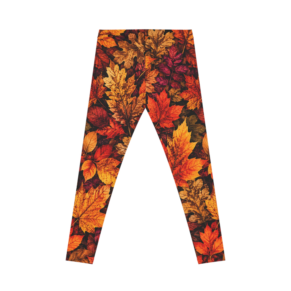 Autumn Leaves Leggings — Women's Fall Leaf Print Full-Pattern Leggings
