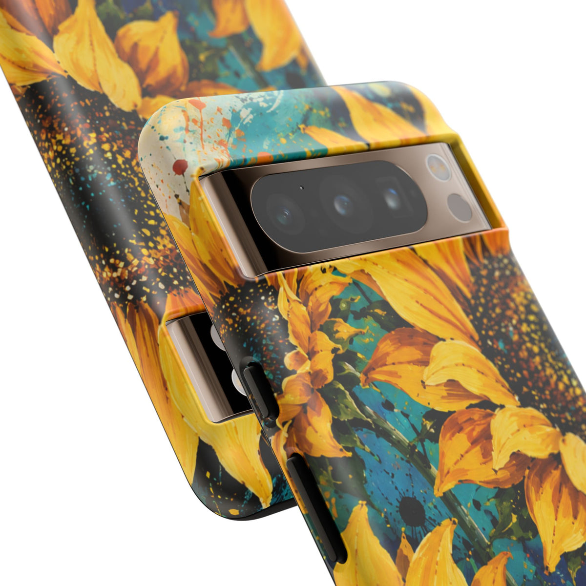 Sunflower Art Phone Case — Vibrant Yellow Floral Tough Case
