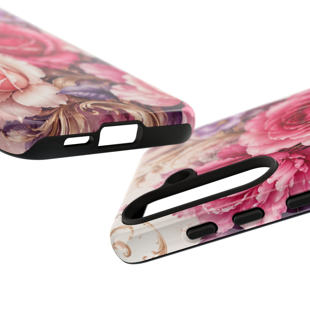 Pink Vintage Roses phone case | floral iPhone cover
