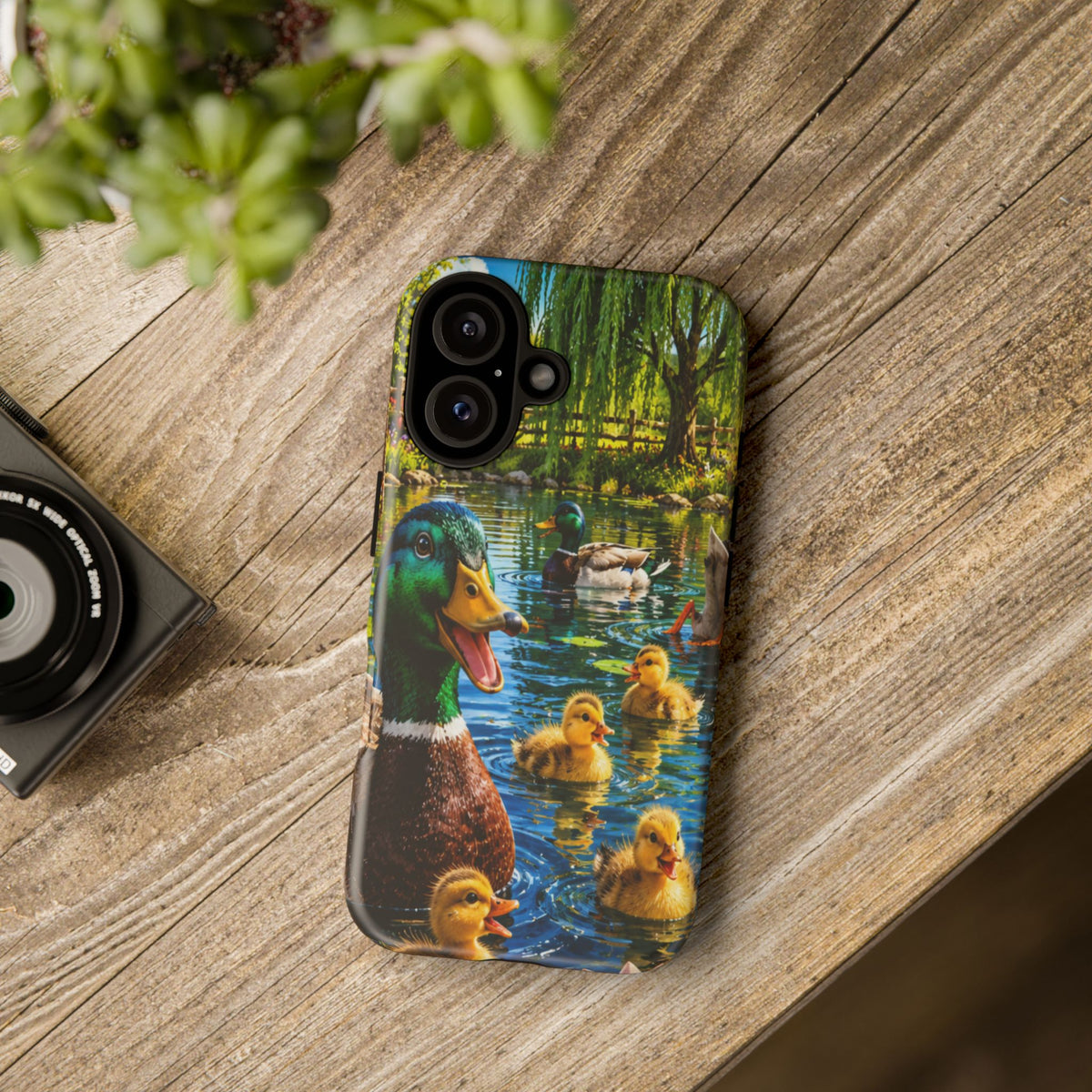 Duck Family Phone Case — Cute Mallard & Ducklings Protective Tough Case
