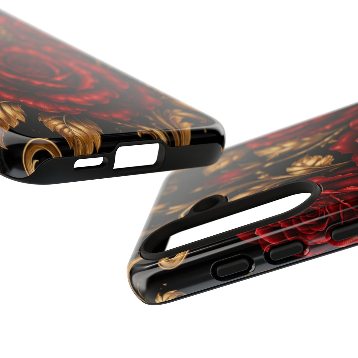 Tough Cases — Vintage Red Rose Floral Phone Case