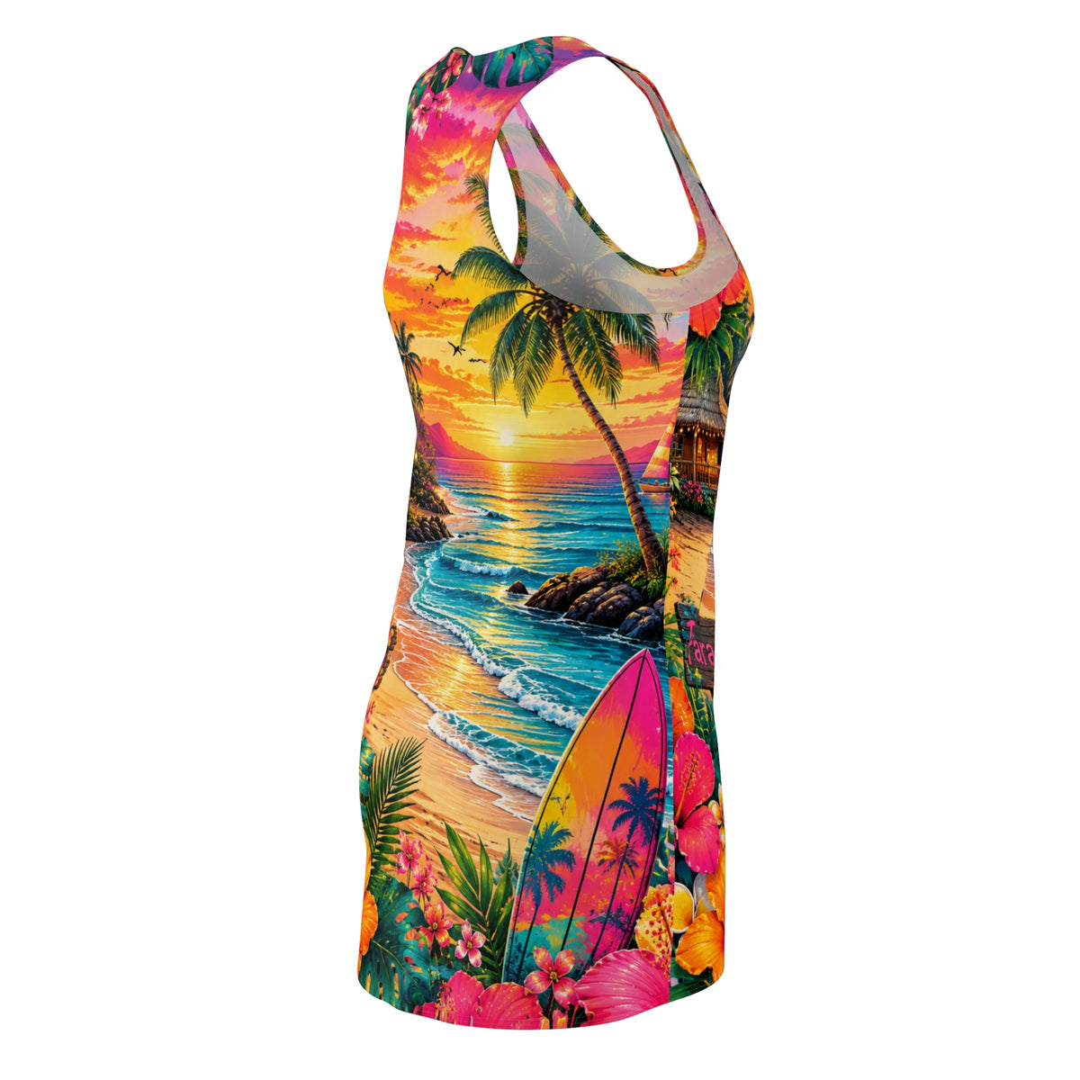 Tropical Beach Racerback Dress