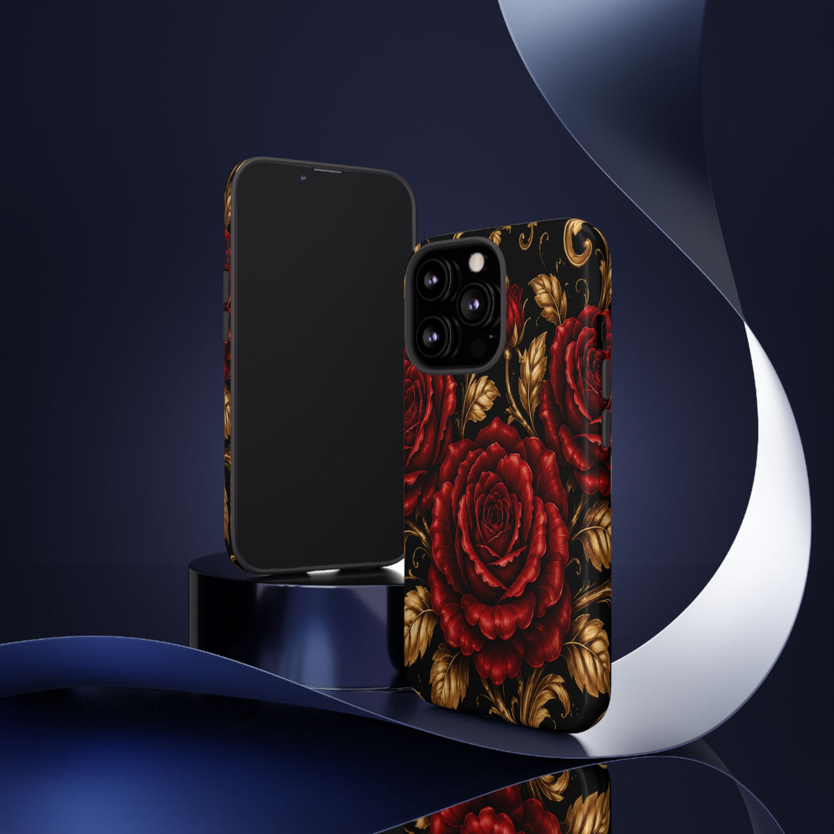 Tough Cases — Vintage Red Rose Floral Phone Case