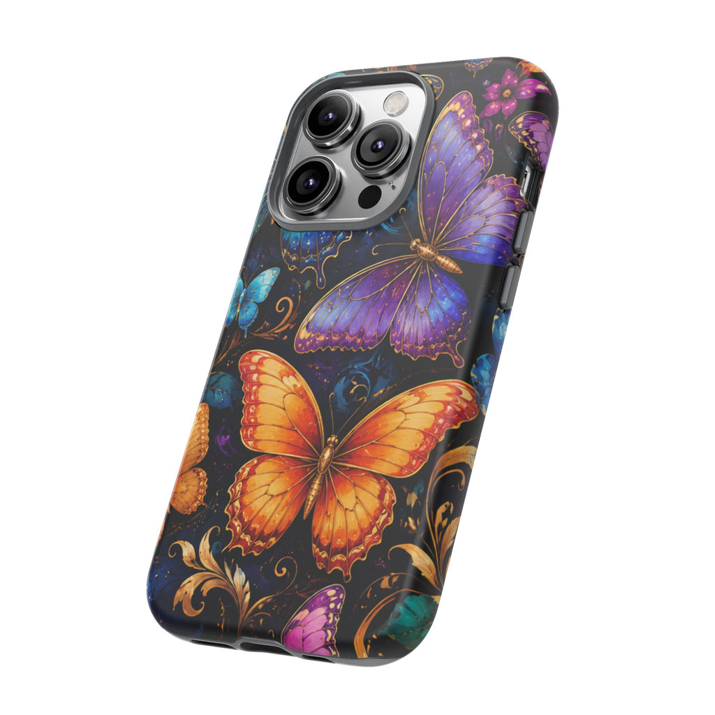 Butterfly Tough Phone Case — Colorful Floral Butterflies Protective Cover