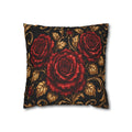 Vintage Red Roses Pillowcase | Spun Polyester Square Pillowcase