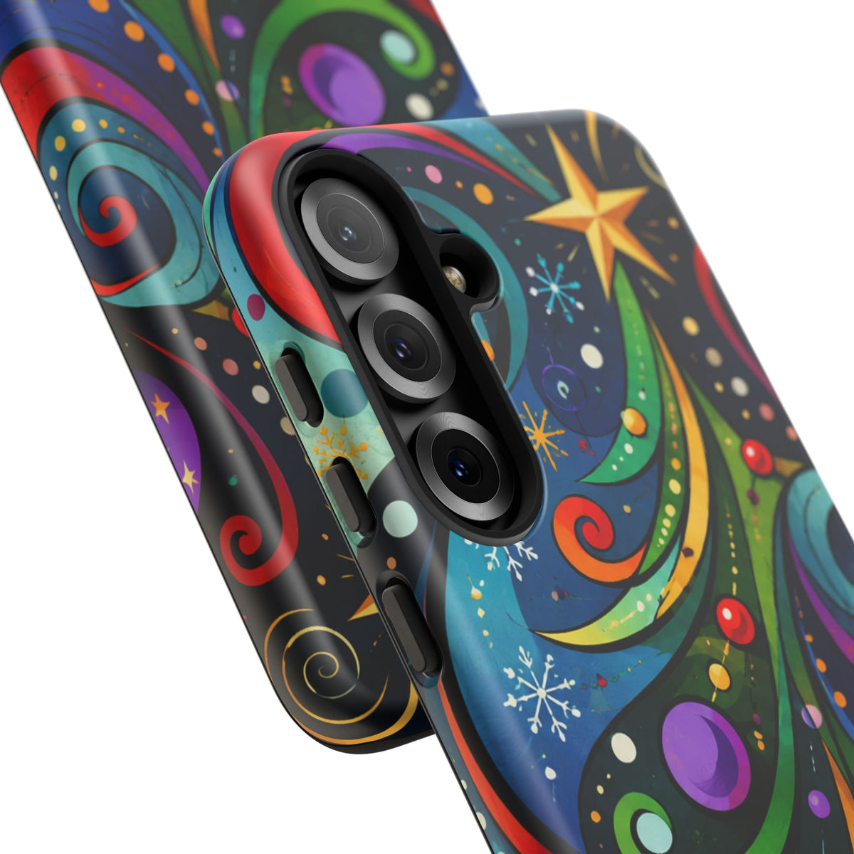 Colorful Swirl Christmas Tree Tough Phone Case