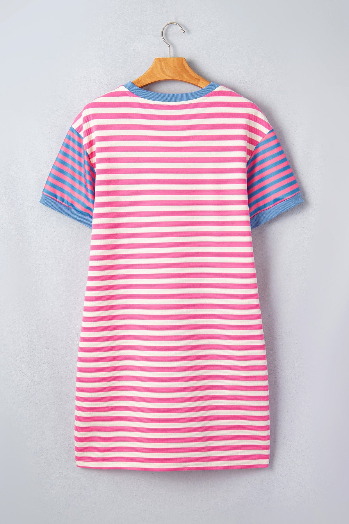 Stripe Patchwork Short Sleeve T-Shirt Dress