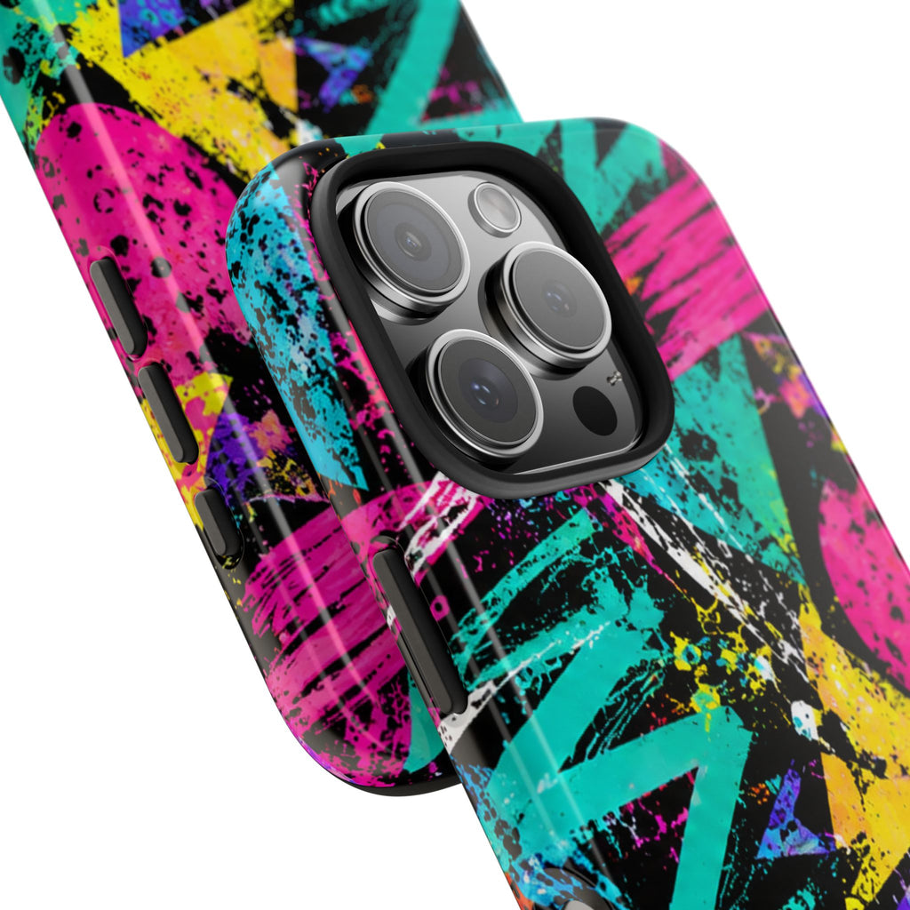 Tough Phone Case — Neon Graffiti Splash Protective Cover