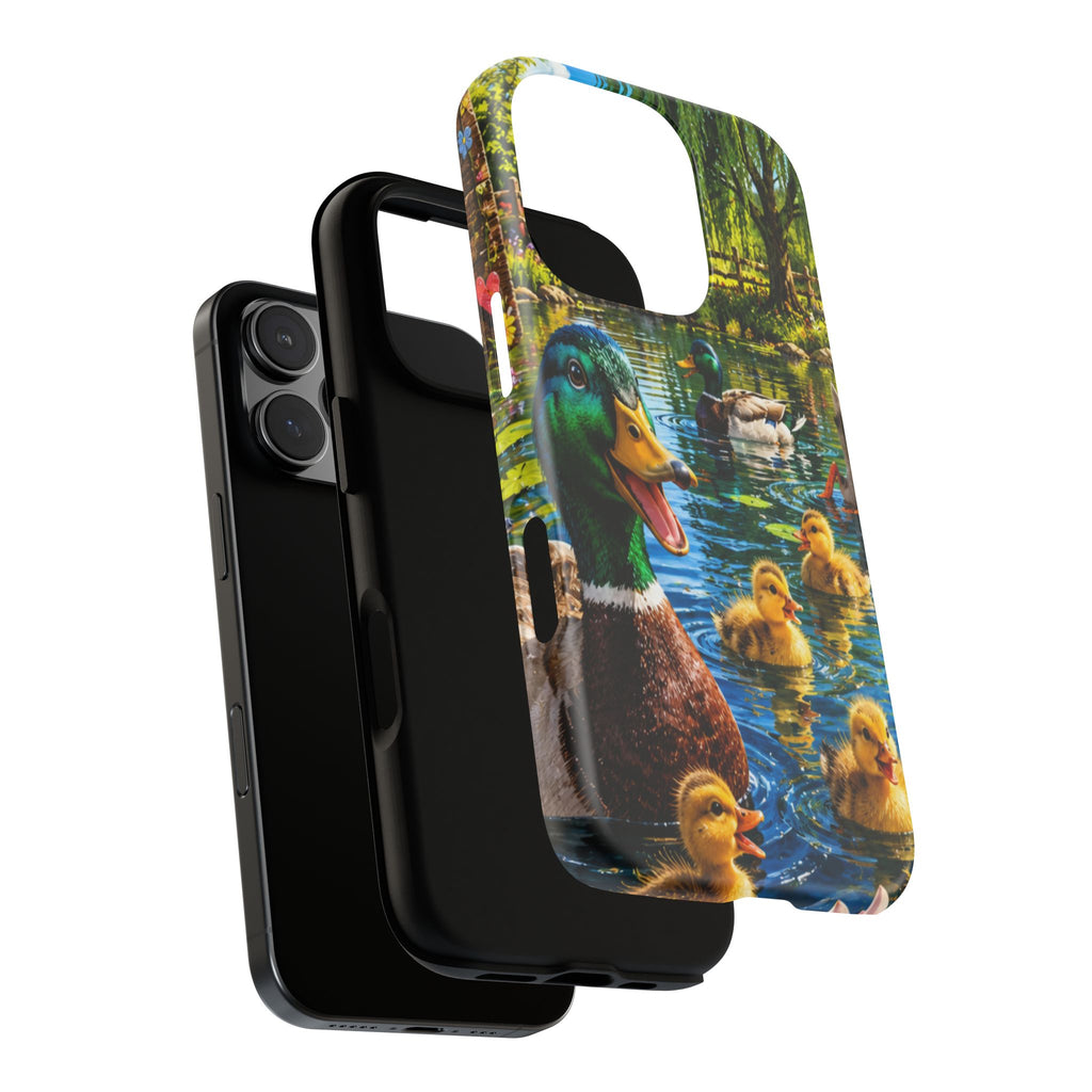 Duck Family Phone Case — Cute Mallard & Ducklings Protective Tough Case