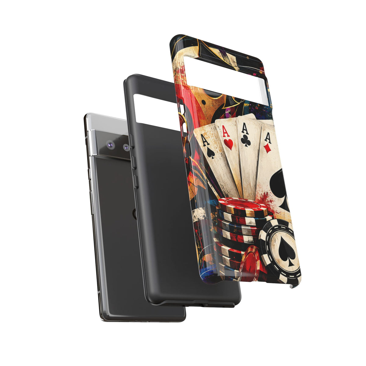 Casino Poker Ace Phone Case — Vintage Playing Cards & Chips Protective Cover